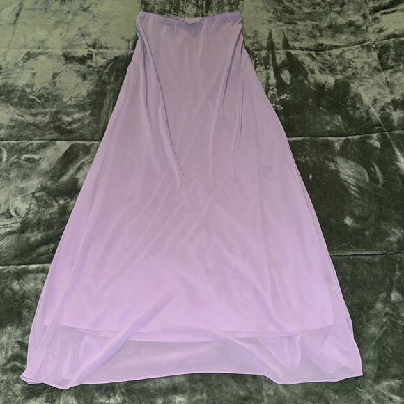 Alex Evenings Maxi Dress Women Medium Lavender Chiffon Strapless Cocktail Formal - Picture 2 of 7